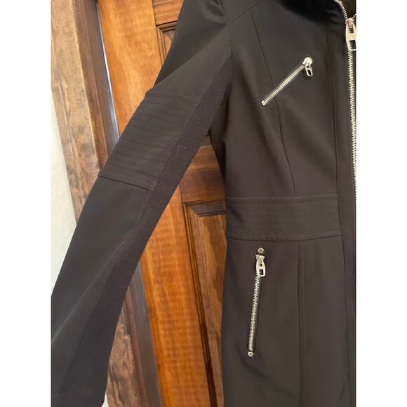 Miss Sixty faux fur lined hooded trench coat size XS - Picture 3 of 11